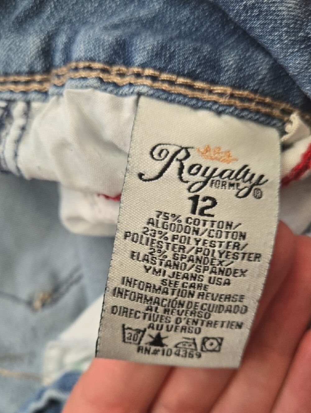 Royalty For Me Light Blue Ripped Skinny Jeans Size 12 - Picture 3 of 9